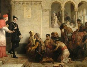 Edwin long (1829-1891) - the suppliants, expulsion of the gypsies from spain - thc0038 - royal holloway, university of london